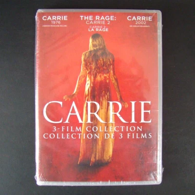 Carrie 3-Film Collection DVD 2014 Supernatural Horror Rare Brand New Sealed 00s - Image 1 of 2