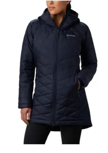 Giacca donna Columbia Heavenly lunga ibrida piccola blu notte nuova con etichetta 1859731 - Foto 1 di 15