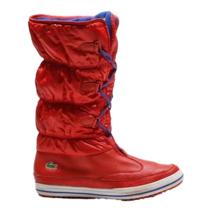 LACOSTE Snow Boots Red Synthetic Womens UK 6 - Picture 1 of 6