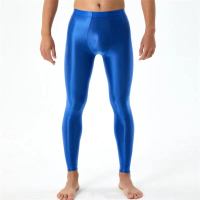 Para hombres Brillantes Brillantes Leggings Bolsa Calzoncillos Pantalones Largos Pantalones Deportivos Foto 1 de 4