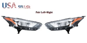 Pair Left+Right Side Black Trim Headlight for 19-23 Ford Transit Connect XL XLT - Picture 1 of 16