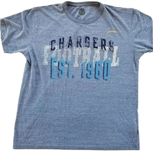 NFL Retro San Diego Chargers T Shirt sz Medium Gray Flawed Football T-shirt - Picture 1 of 10