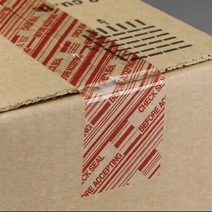 6 Rollen vorgedrucktes Packband 2 Zoll 110 Yads, "Siegel vor Annahme prüfen" - Bild 1 von 4