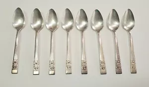 8 Community Coronation 6-1/8" Teaspoons Oneida 1936 Silverplate Flatware - Picture 1 of 3