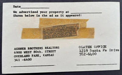 UX69 Ashner Brothers Overland Park Kansas - Image 1 of 2