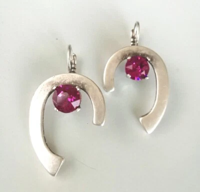 Tolle Kristall Ohrringe mit 8 mm Chatons Schmuck handgefertigt in Deutschland - Bild 1 von 4