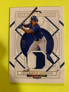 2021 NATIONAL TREASURES ADALBERTO MONDESI 25/25 ~ PLAYER WORN USED 2 CLR RELIC - Picture 1 of 1