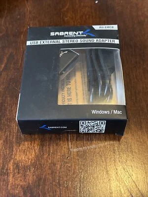 Sabrent Aluminum USB External Stereo Sound Adapter for Windows/Mac AU-EMCB (R) - Image 1 of 2