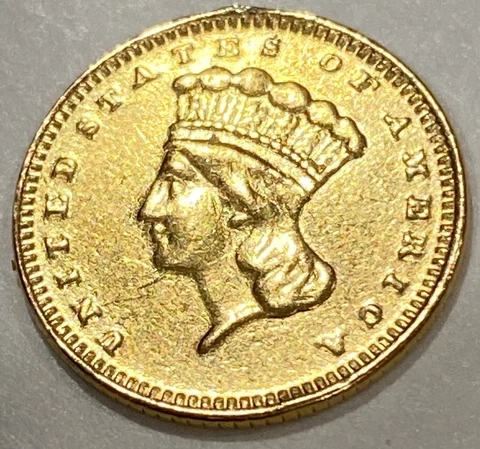 1873 United States Indian Princess Head $1 Gold Coin Cover