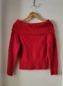 Roter, flauschiger Pullover "Venus" (Größe S) - Bild 1 von 5