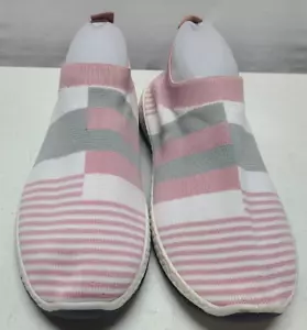 EUC Womens Size 9.5 Pink Elastic Knit Mesh Sock Sneakers Lightweight Walking - Picture 1 of 7