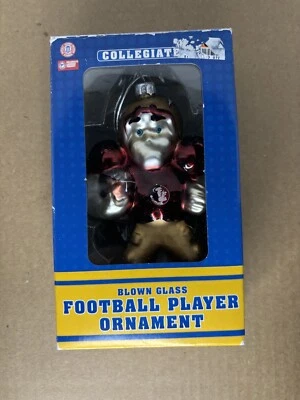 Florida State University Football Ornament by SC Sports Glass NCAA Imperfection - Image 1 of 4