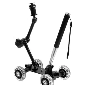 Camera Table Slider Dolly Mini Desktop Video Car for DSLR Smooth Pulley Shots - Picture 1 of 6