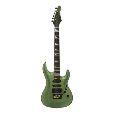 Aria ProII MAC-CC GRBL Green Blue Electric Guitar Uses paint that hanges olor - Image 1 of 4