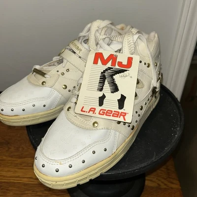 NUEVO CON ETIQUETAS 90s LA Gear BLANCO Michael Jackson BILLIE JEAN Tenis Para Mujer talla 8.5/8 Foto 1 de 4