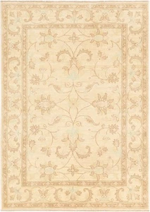 Traditional Hand-Knotted Bordered Carpet 5'0" x 7'0" Wool Area Rug - Picture 1 of 4
