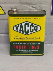 Vintage französische YACCO Getriebe & Achse Ölkanne / Blech 2 Liter gebraucht leer (YAC32) - Bild 1 von 14