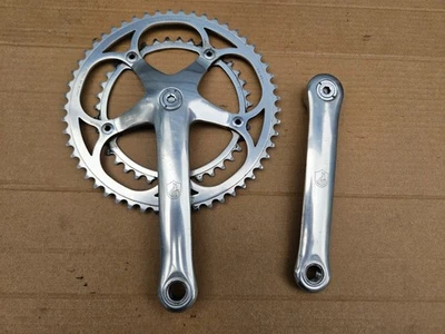 Juego de bielas para bicicleta de carretera Campagnolo C Record 172,5 mm 53/39 cuadrado cónico Italia Foto 1 de 4