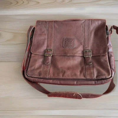 Geoffrey Beene New York Leather Laptop Bag Brown  - Изображение 1 из 4