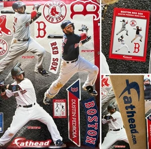 MLB FATHEAD - BOSTON RED SOX FATHEAD HERO PACK DUSTIN PEDROIA GIANT SIZE DECALS - Picture 1 of 18