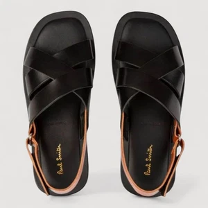 NEW PAUL SMITH SANDALS - LUXURY LEATHER 'BAPTISTE' SANDALS SIZE 8 RRP £425 - Picture 1 of 8