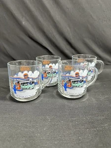Vintage Gulf Oil Company, Lot of 4 Mugs Collector Series Coffee mugs Clear - Picture 1 of 3