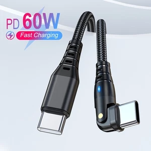 180° drehbar Typ C auf Typ C Kabel PD 60W USB C Schnell Ladekabel Daten Sync - Bild 1 von 13