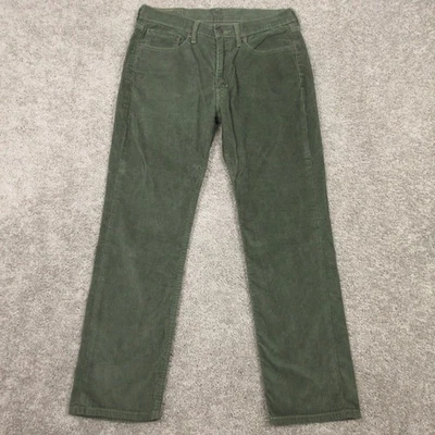 Pantalones chinos Levis para hombre 32x29 verde liso 514 ajustados rectos de pana 5 bolsillos Foto 1 de 4