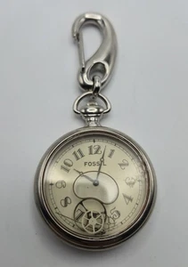 Vintage Fossil Pocket Watch Roadtrip Collection "Floating Gears" JR-7713 - Picture 1 of 3