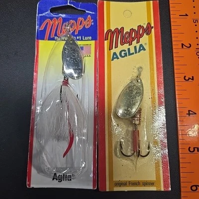Lot of [2] Mepps Aglia Size #3 Spinner Lures - Image 1 of 2