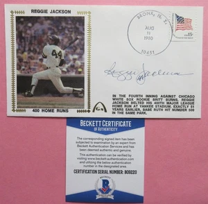 Reggie Jackson Signed Gateway Cache FDC - Beckett BAS - Picture 1 of 1