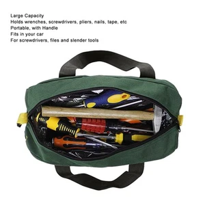 Waterproof Hand Tool Bag Large Capacity Wide Mouth Portable Canvas Tool Tote - Picture 1 of 10