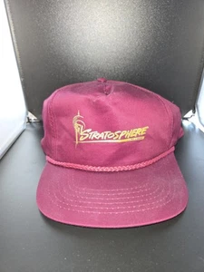 Vintage Stratosphere Las Vegas Mütze verstellbarer Riemen pflaumenfarben Kappe - Bild 1 von 6