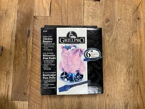 GrillPro 41333 Stainless Steel Chicken Roaster w/ Silicone Basting Brush - Picture 1 of 2