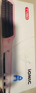 TYMO Ring Hair Straightening Brush Comb HC 100 PINK ~ Open Box ~ Mint - Picture 1 of 2
