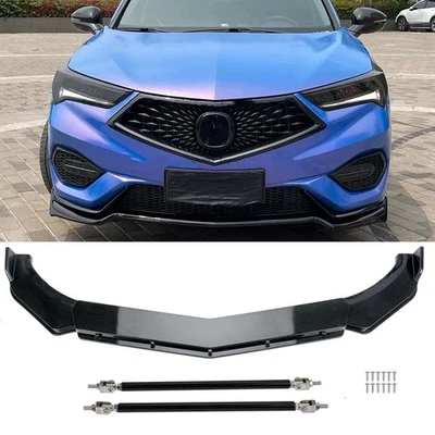 For Acura MDX RDX Front Bumper Lip Spoiler Splitter Body Kit with Strut Rods US - Изображение 1 из 4