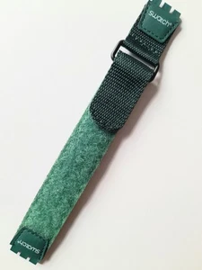 SWATCH: ORIGINAL-TEXTIL-KLETTBAND = STANDARD GENT, CHRONO, etc. *RARITÄT!* grün - Bild 1 von 1