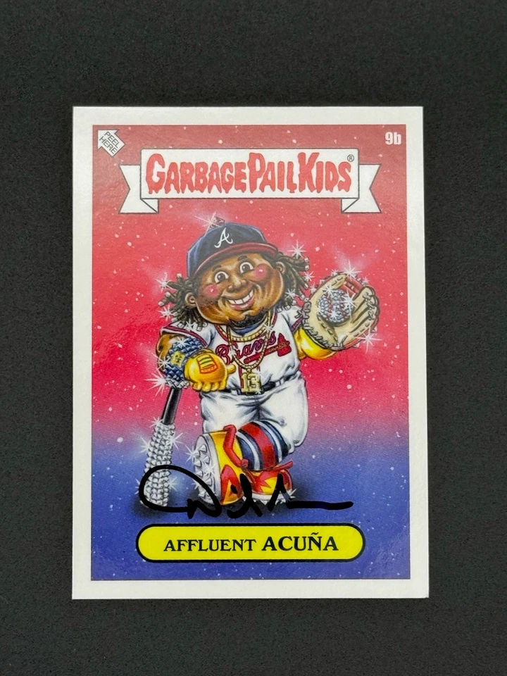 Affluent Ronald Acuna Jr Topps Garbage Pail Kids x MLB Artist D. Gross Auto - Image 1 of 3