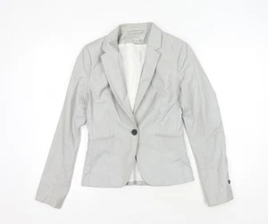 H&M Women's Grey Blazer, Size 6, Slim Fit, Business - Picture 1 of 12