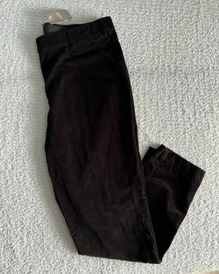 J Jill Pants Women’s Sz 14T 14 Tall Brown Espresso Velvet Ankle Tapered Stretch - Image 1 of 4