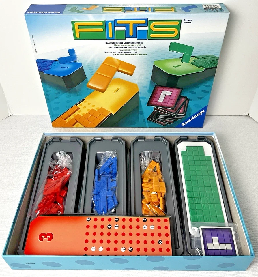 FITS: Fill in the Spaces! game - Reiner Knizia, 2009 Ravensburger, COMPLETE VG - Image 1 of 4