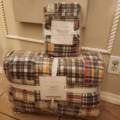 NEW Pottery Barn Teen Dresden Plaid TWIN quilt 1 Standard Sham - Image 1 of 4