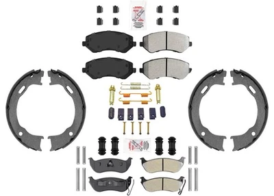 AmeriPro Disc Brake Pads Frt + Rr Parking Shoes For 2003-2007 Jeep Liberty - Image 1 of 4
