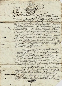 1787 Pacht Château du Grenier De RIBEYRE Beaujolais-Infanterie à fères BOISSIERE - Bild 1 von 6