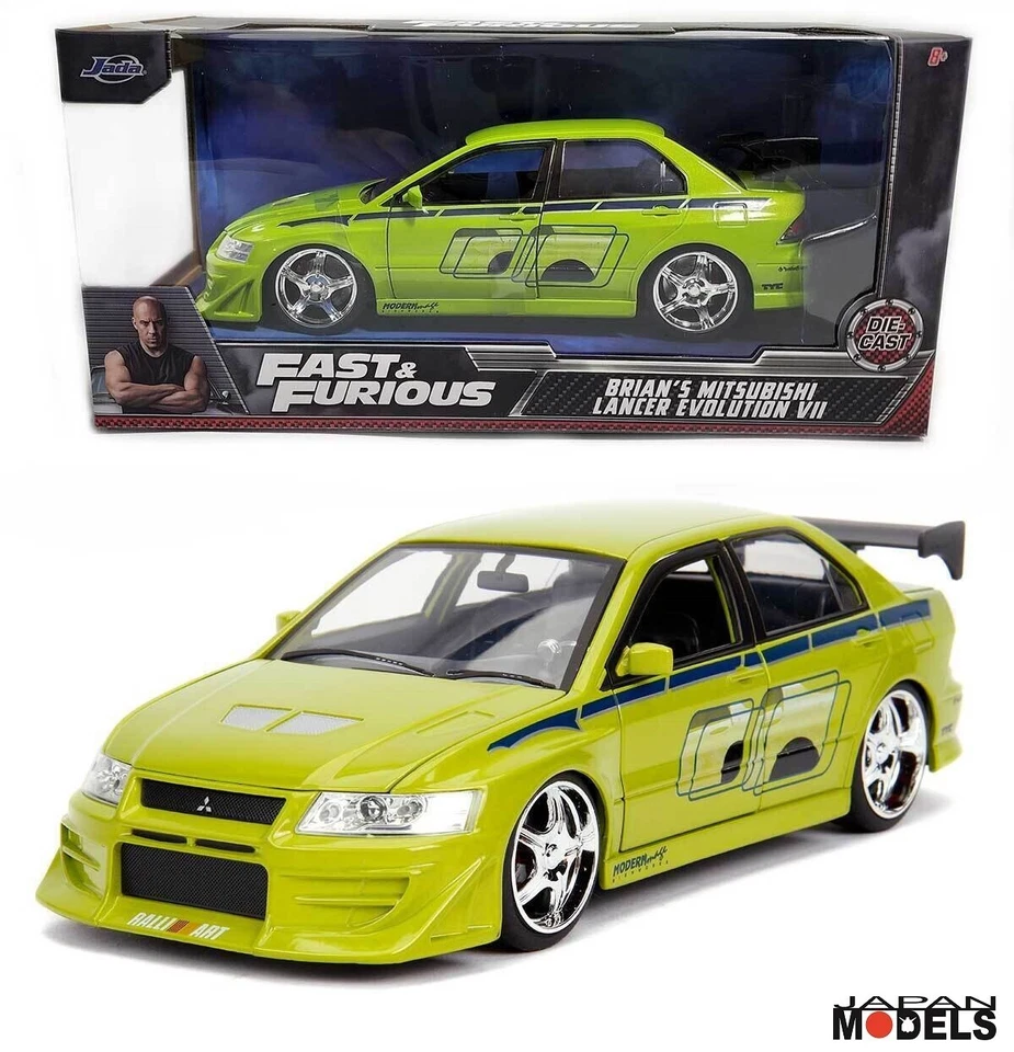 Fast & Furious BRIAN'S MITSUBISHI LANCER EVLUTION VII Die Cast 1/24 Jada Toys - Immagine 1 di 4