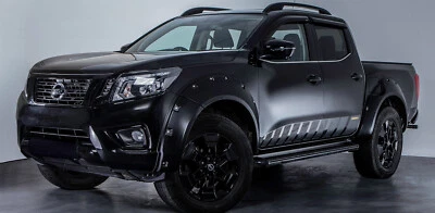 NEWLOOK BLACK WHEEL ARCHES FENDER FLARE SIDE PANEL KIT FOR NISSAN NAVARA D23 NP300 15-20