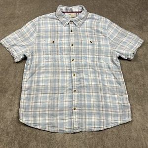 Camisa CARBON 2 COBALT Grande Blanca a Cuadros Algodón Doble Tejido Abotonada - Imagen 1 de 8