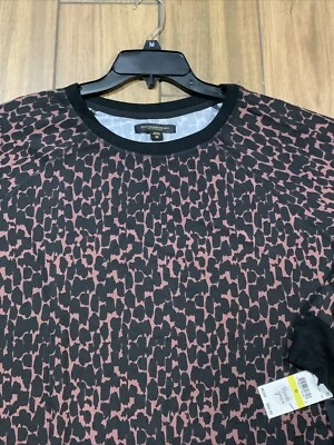 Camisa para Dormir Donna Karan Talla Mediana Modal Tejida Mangas Largas Salón Marrón Animal Foto 1 de 4