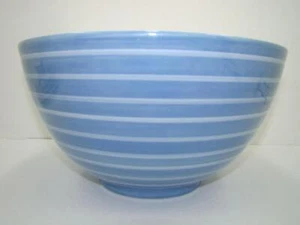 Lands' End Medium Blue Striped Large Bowl 10 3/4 inches in Diameter - Picture 1 of 4