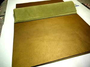 Leathers panels 3 pieces large 18" x 24" first Quality GOLD - Picture 1 of 4